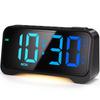 Mesqool Digital Alarm Clock, Loud Alarm, 2 Alarms, 10-Color RGB Night Light, Snooze, 5 Volume Levels, 7 Brightness Levels, USB Powered, Black
