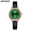 Women's Sanda Round Quartz Wristwatch - Elegant, Diamond-Accented, Light Luxury, Waterproof.