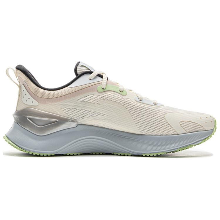 Li Ning Cushioning Slip Resistant Abrasion Resistant Low Top Casual Running Shoes Men's Ivory ARHV021-5