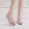 2025 Crystal Jelly Sandals for Women Transparent Hollow-Out Flat Shoes,Breathable Summer Slippers with Gem Decor