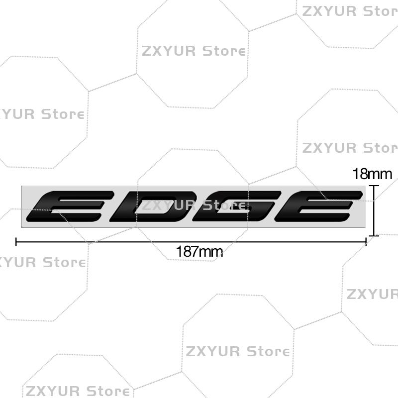 Metal For Ford Edge Emblem Car Rear End Sticker Letter Badge Decal Body Trunk Decor Accessories Styling