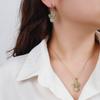 Fashion Venezuela Flag Cross Zircon Set Classic Cactus Flower Earrings Necklace Charming for Woman Daily Party Zircon Gift