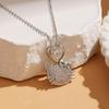 Women's Silver Titanium Steel Necklace with Micro-Inlaid Zircon - Elegant, Durable Clavicle Chain Jewelry