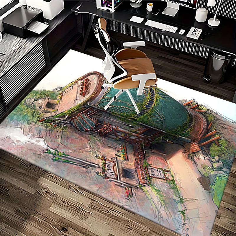 1pc Fantasy Castle Office Chair Mat - Festival Gift, Seasonal Decor, for Home and Office Use.P047