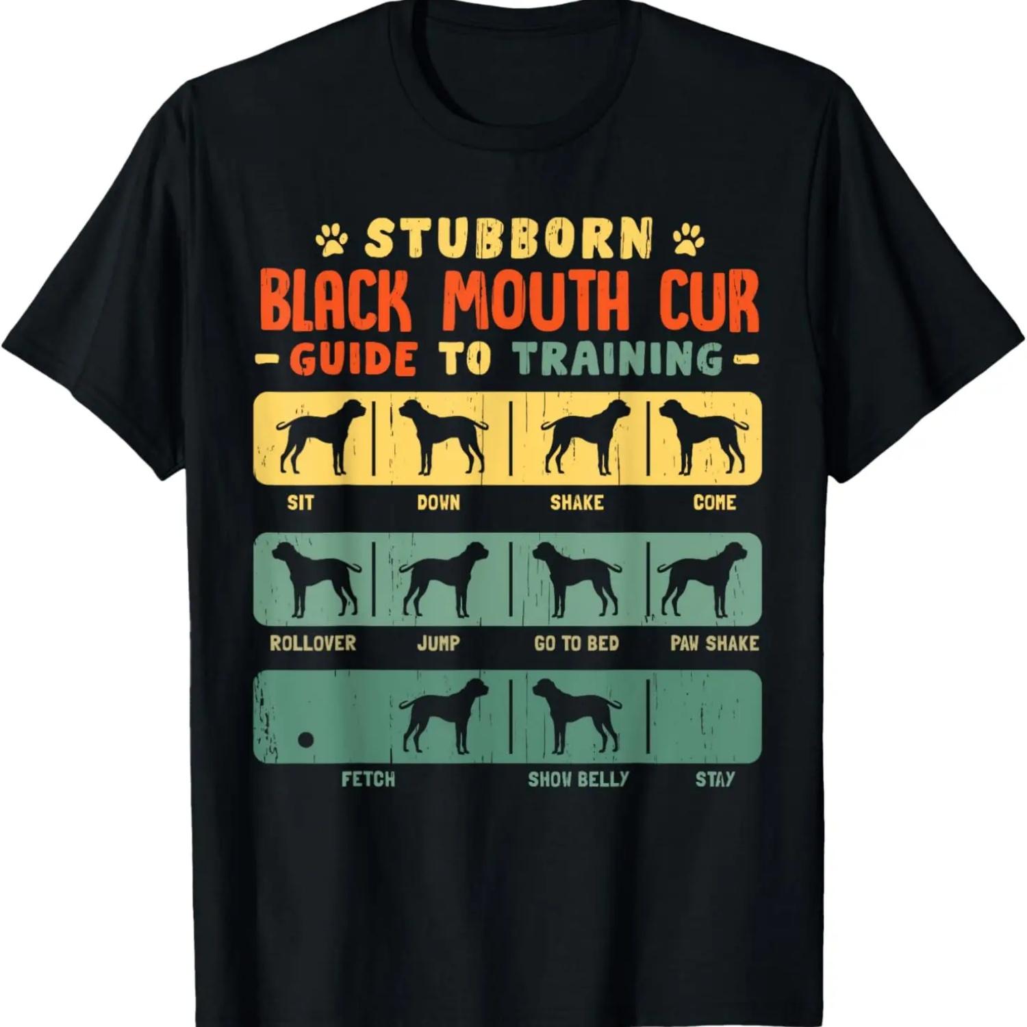 

Black Mouth Cur Mom Dad Funny Stubborn Vintage Tricks Gift T-Shirt XXXXXL чорний