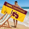 Central Michigan Chippewas Print Beach Towel, Large Soft Quick Dry Towel for Beach Camping Swimming