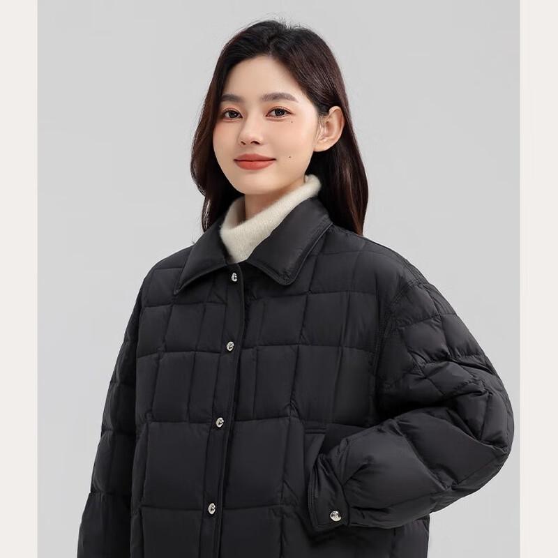 

YAYA Women s Fashion Short Lapel Down Jacket L