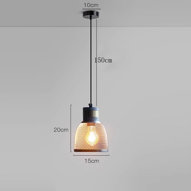 Vintage restaurant pendant light corridor cement column forged iron lampshade LED E27 coffee shop home decoration pendant light