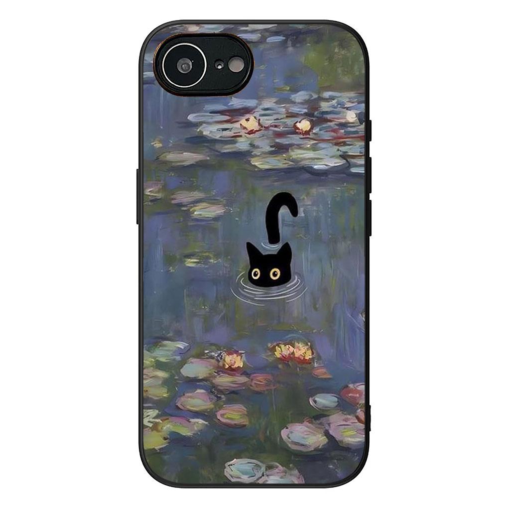 for Motorola Moto Edge 70 60 Fusion NEO Pro G Stylus G56 G96 G52 G04 G05 20 Phone Case Claude Monet Impressionism Waterlily Cat