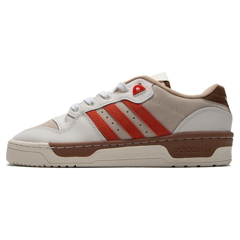 Adidas Originals Rivalry Non-Slip Shock Absorbing Durable Low-Top Skate Shoes Unisex Sneakers White Red Brown IE7772