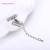 18K Gold Plated Lobster Clasps Extender Chain With Cuboid Separator Spacer Bars,Inlaid Zircon DIY Bracelet Hooks Clasp Findings