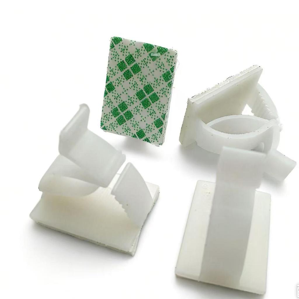 Self-Adhesive Cable Clips for Wall & Desktop - Multi-Specification Plastic Base for Cable Management