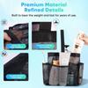 Women'S Portable Shower Storage Bag Large Capacity Mesh Shower Caddy Tote With 8 Pockets Black Multifunctional Home Storage Bags