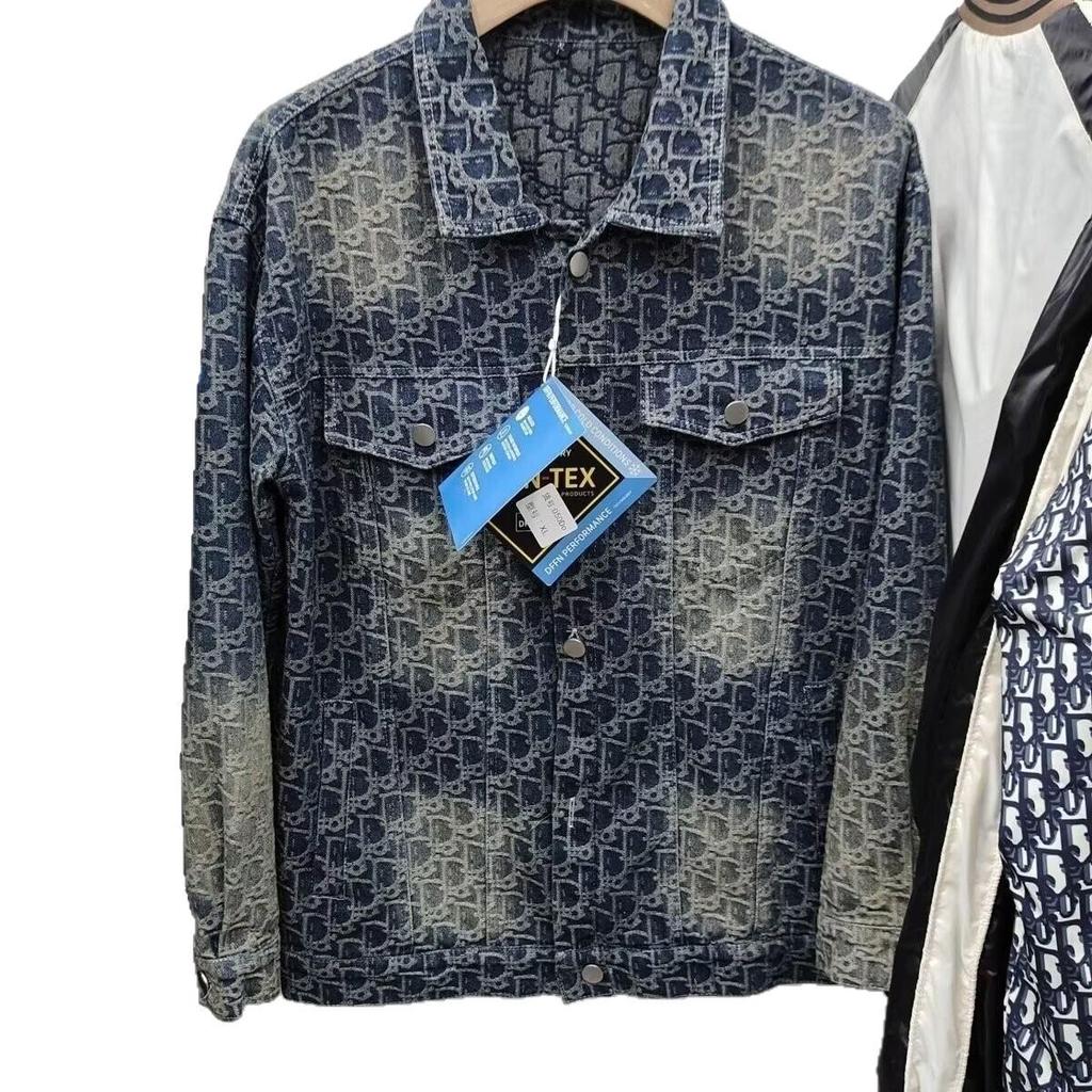 Men's Trendy Jacquard Denim Jacket: Spring/Autumn Hipster Style American Streetwear