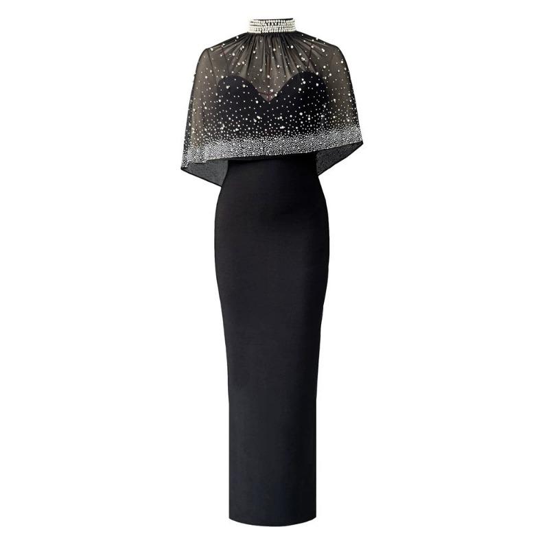 

Летний ветер горячий бриллиант шаль вечернее платье новая мода бандажная юбка трендовое банкетное платье S чёрный