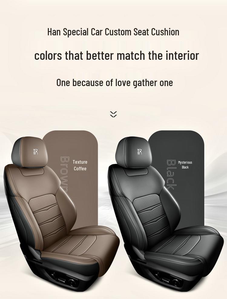 BYD Han 5-Seater Leather Car Seat Cushion - All-Season Universal Cover, 25 Models Available