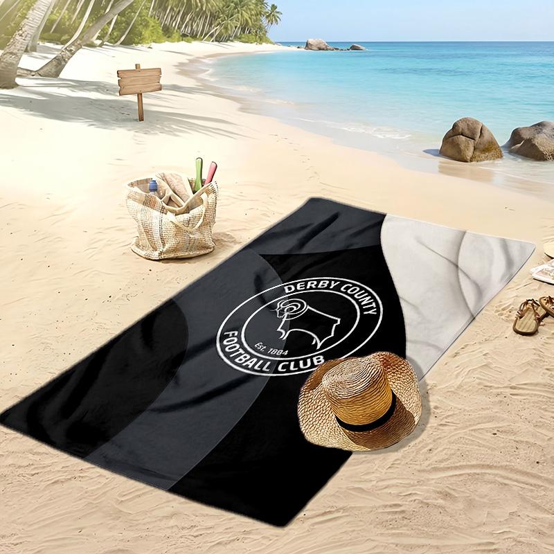 Toalla de Playa con Estampado de Fútbol del Derby County, Toalla Grande Suave de Secado Rápido para Playa, Camping, Natación