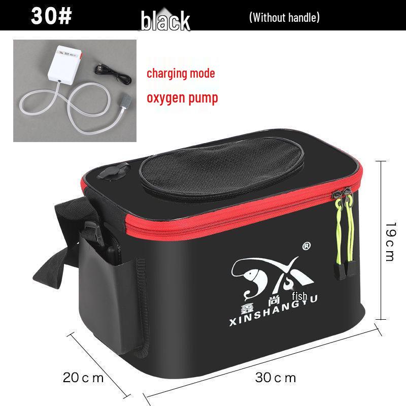 Zusammenklappbare Lebendköderbox zum Angeln - Verdickter Fischbehälter und Zubehör.