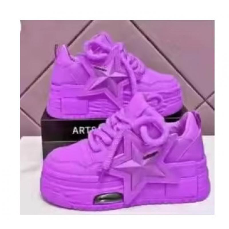 5-color Spring and Summer New Foreign Trade Star Dopamine Bread Shoes Design Sense Board Shoes Thick Sole Heightening New Sports Shoes