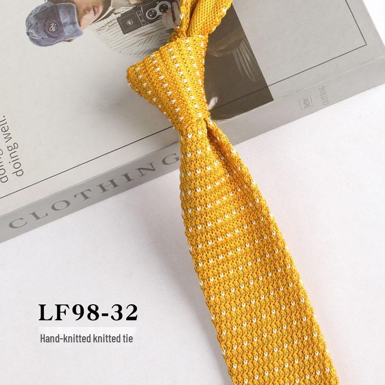Stylish British Casual Slim Fit Knit Wool Tie, Unisex, 6cm Width.