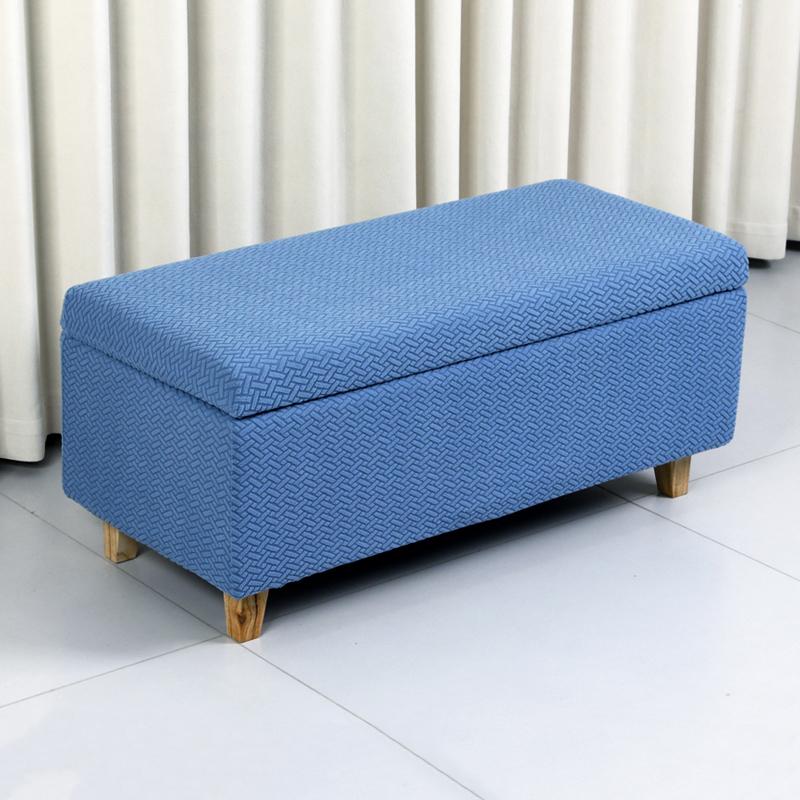 Rechteckiger Aufbewahrungshockerbezug, faltbarer Fußhockerbezug, Sofa-Fußstütze, Bankhocker-Schutz, Wohnzimmer, Büro, Heimdekoration