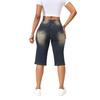 Women's High Waisted Straight  Wide Leg Ripped Jeans Frayed Hem Stretchy  Denim Pants