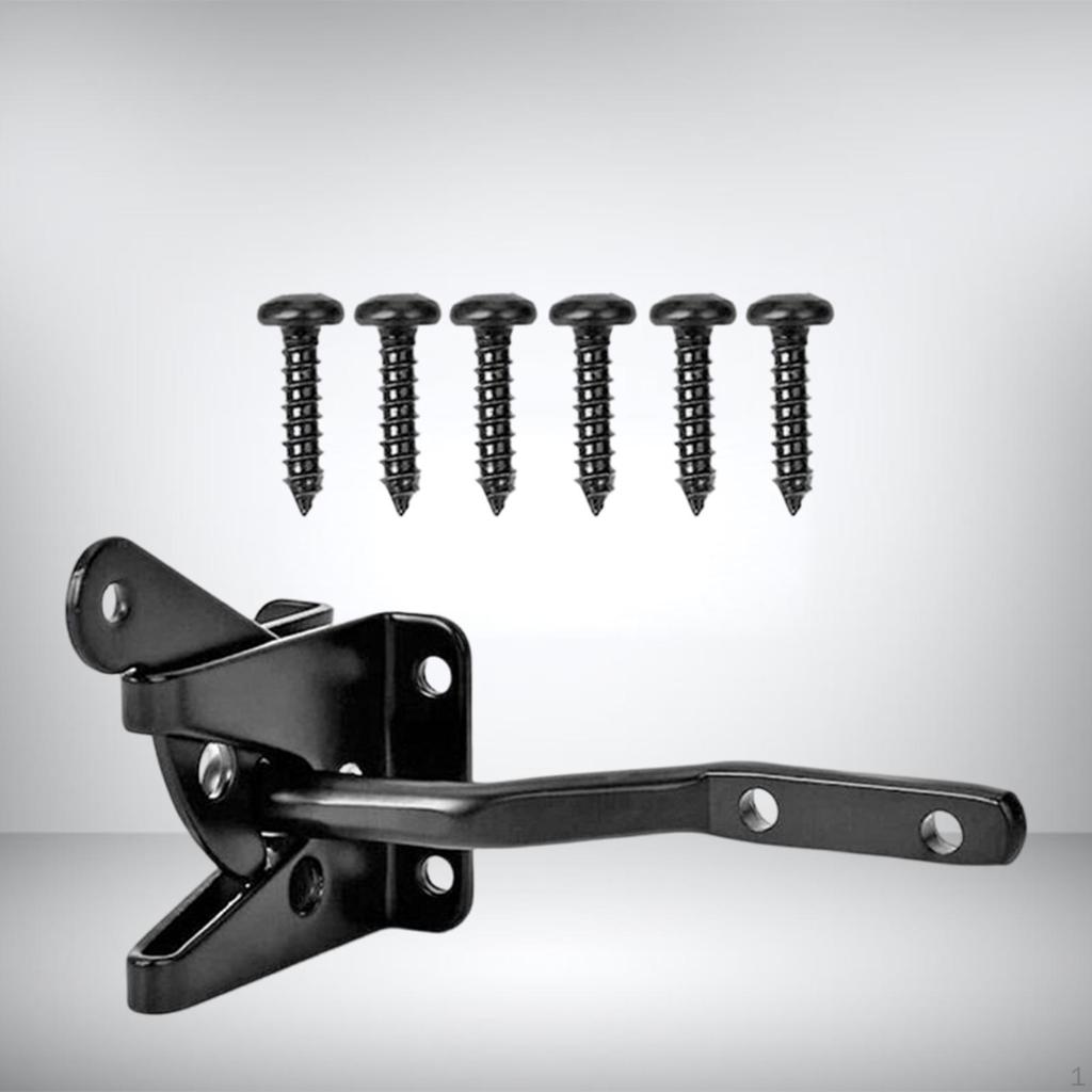 Fence Gate Latch Self Locking, Automatic Gravity Lever Door Latch, for Garden Backyard