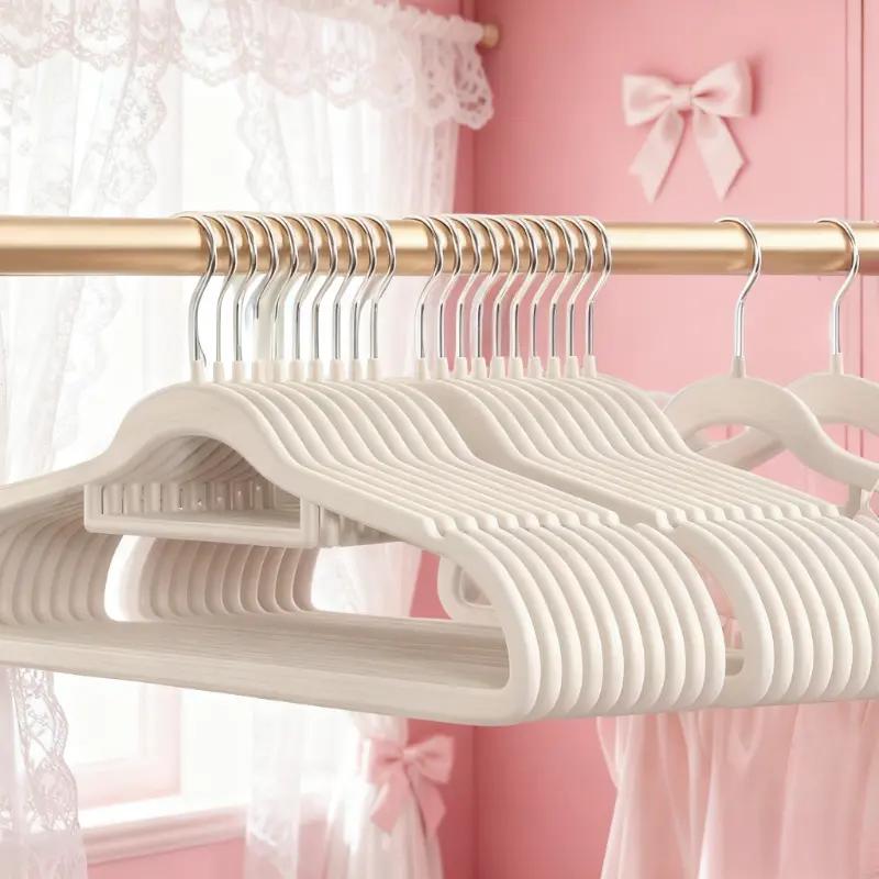 Non Marking Clothes Hangers for Home Use Non Slip Drying Hangers Metal Thick Clothes Hangers Storage Bedrooms Wardrobes Adult