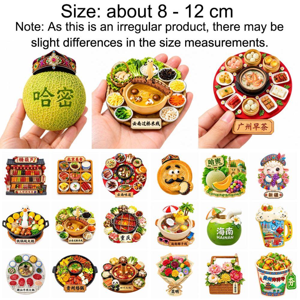 Resin Food Fridge Magnet Magnetic Refrigerator Sticker Cultural Heritage Tourism