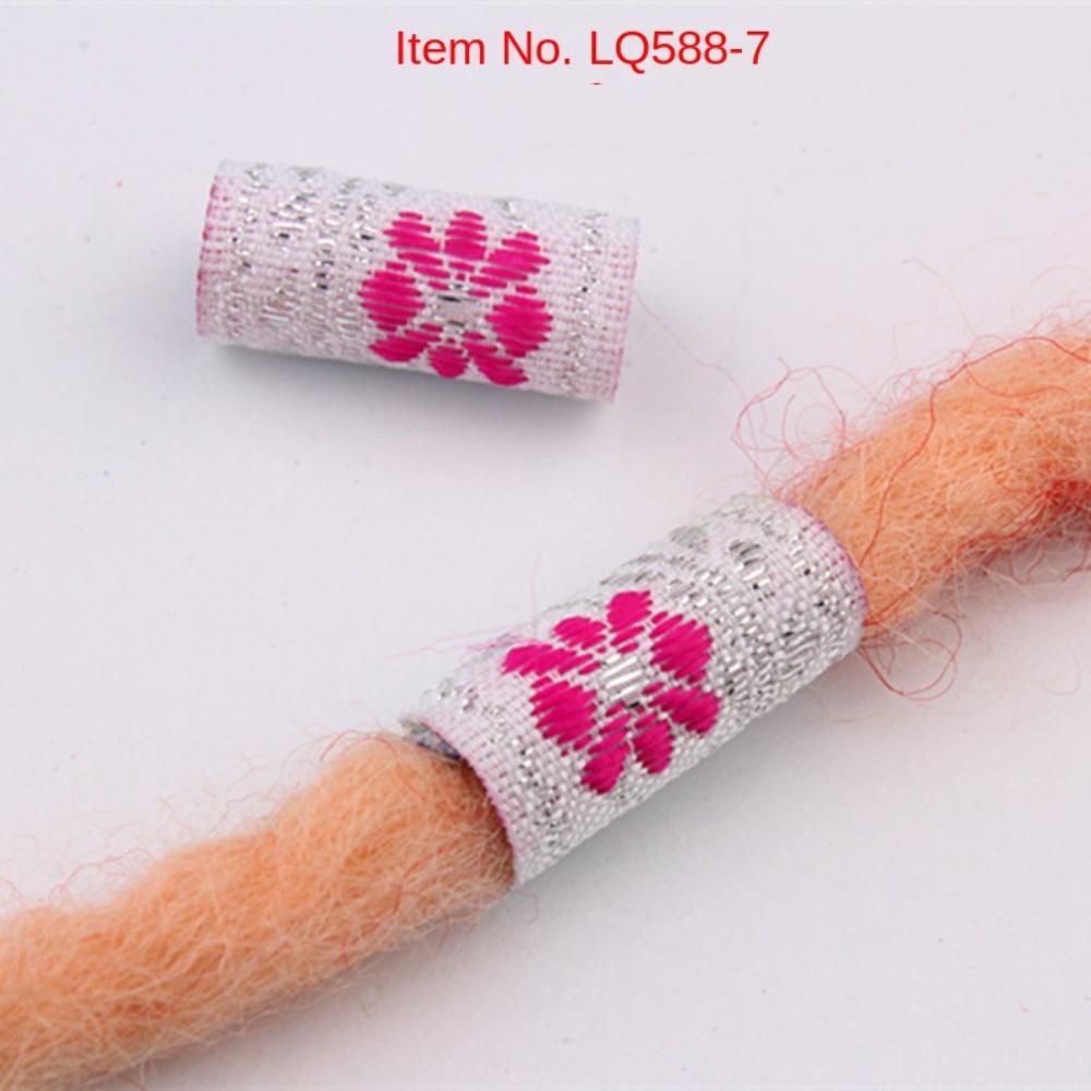 10Pcs/Set Hiphop Colorful Cloth Dreadlock Beads Mini Fabric Hair Braid Beads DIY   Party
