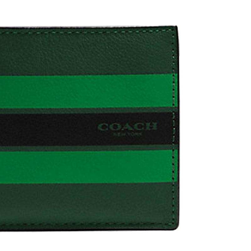 COACH 3 IN 1 Wallet Leather 3 in 1 Card Holder Wallet Regular Men's Army Green 75399-M3Y