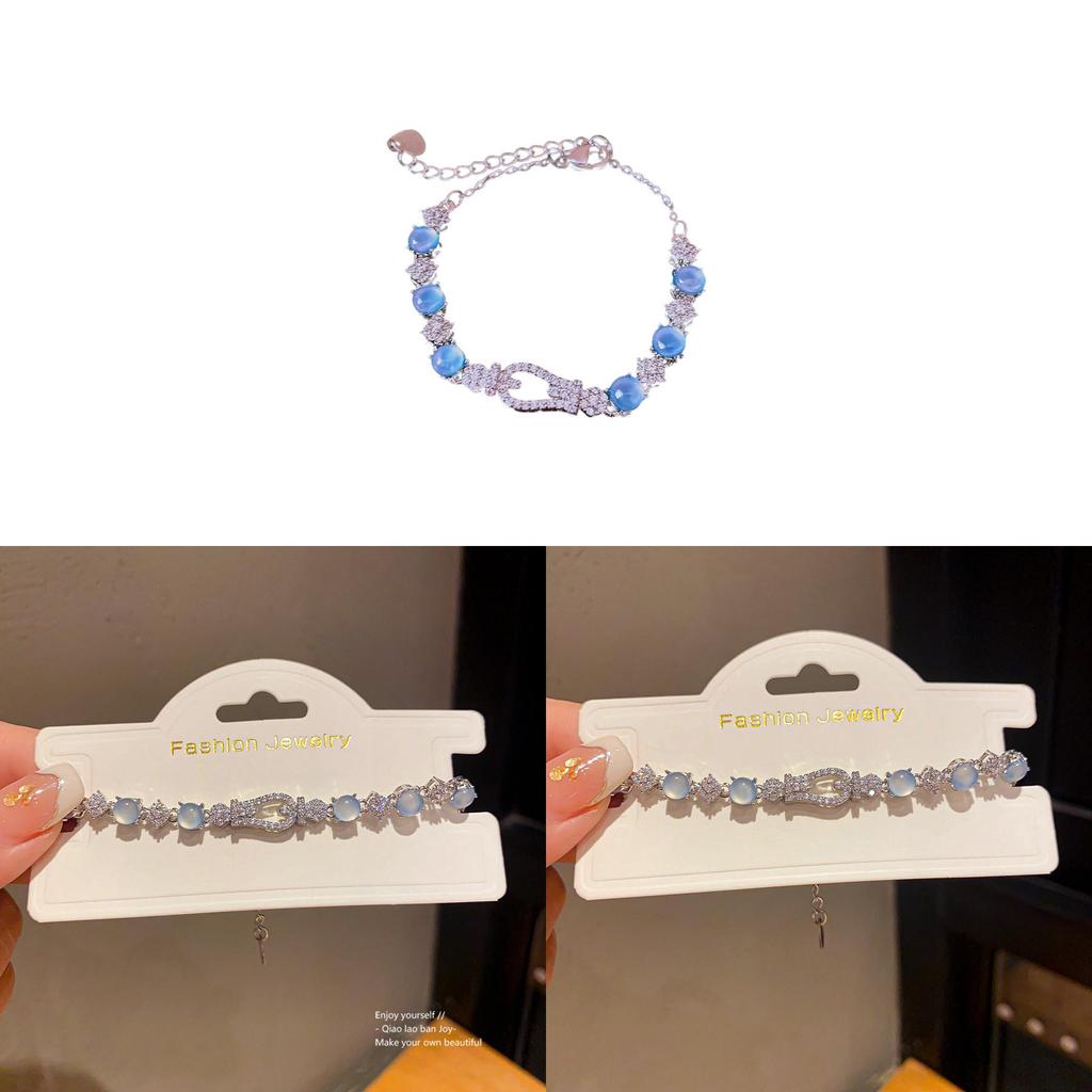 Geometrisches Zirkon Silberarmband für Damen Handgefertigt Eleganter Modeschmuck Geschenk für Sommer 2025