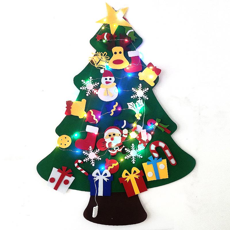 DIY Felt Christmas Tree for Kids - Non-woven Festival Decoration with Wool Pendants