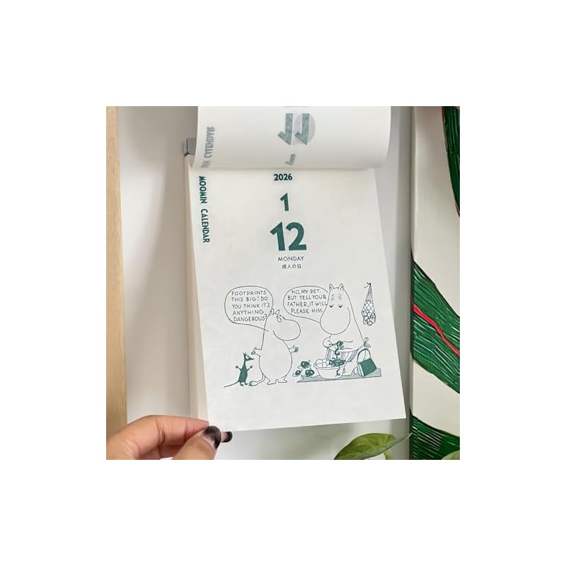 [2026 - Japan Exclusive] Moomin Comic Daily Calendar, Wall-Mounted, 365 Days, Postcard Size, Flip-Over, Study Schedule Management, Student Exam