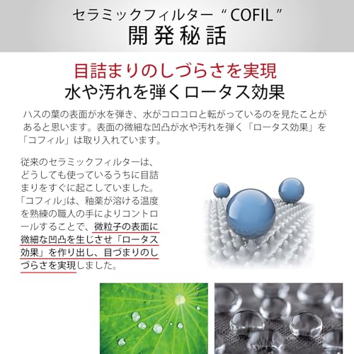 COFIL Flow Wave Ceramic Coffee Filter with Dripper Base, Peacock Green, Made In Japan, 13904301