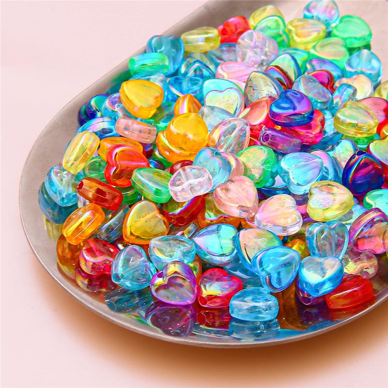 Handmade Beads Acrylic Color-plated Beads Handmade DIY Beaded Earrings Bracelet Cell Phone Chain Accessories Materials Loose Beads Making Accessories
