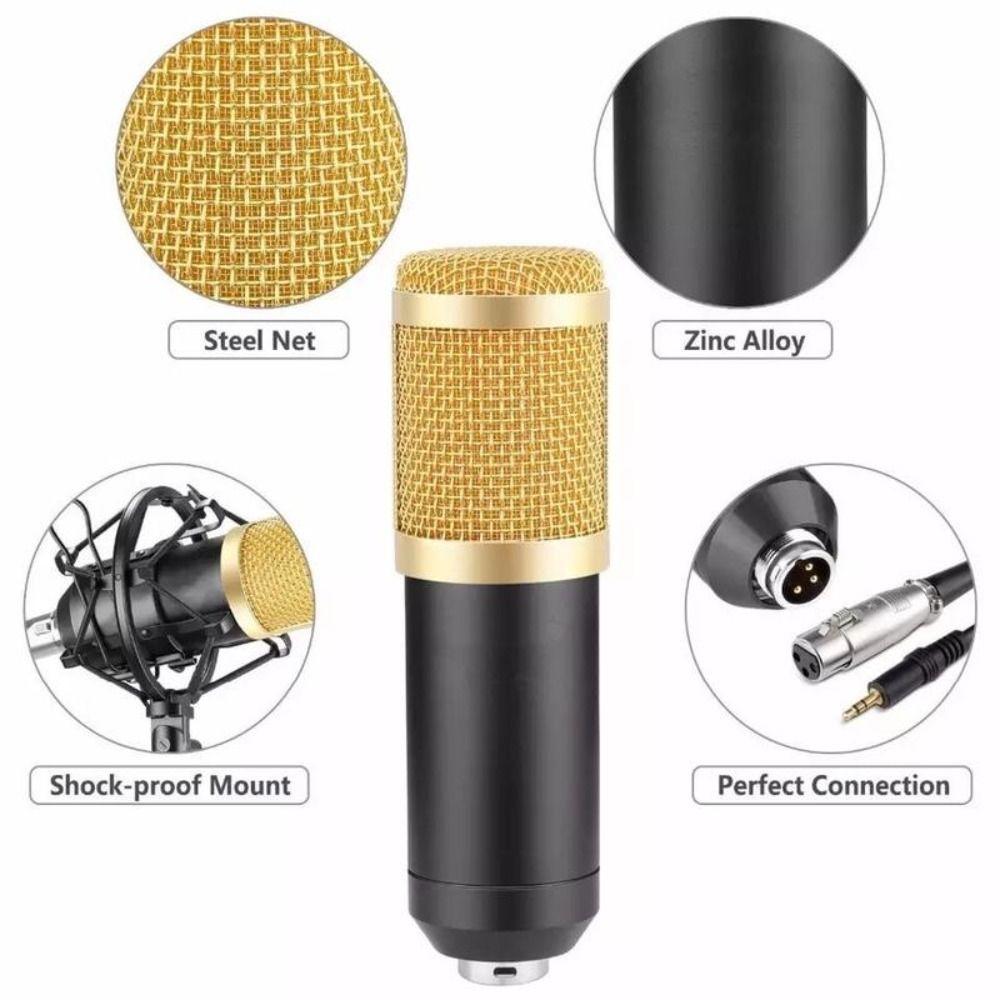 BM800 Condenser Microphone Kit Streaming Live Podcast Equipment Bundle  Studio Recording