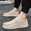 Fashion Canvas Loafers For Men Comfortable Lightweight Breathable Men'S Casual Shoes Flat Slip-On Driving Shoes Man Big Size 47