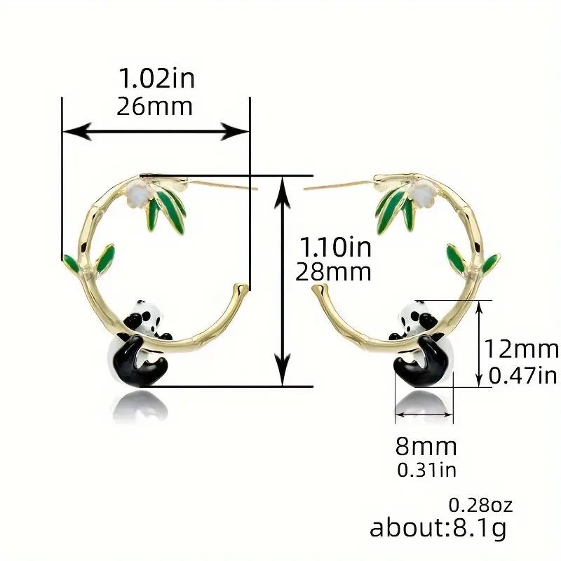 Charming Panda Earrings: Forest-Inspired, Fresh & Creative Design