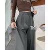 Women's High-Waist Casual Straight-Leg Suit Pants - Versatile Spring/Autumn Style