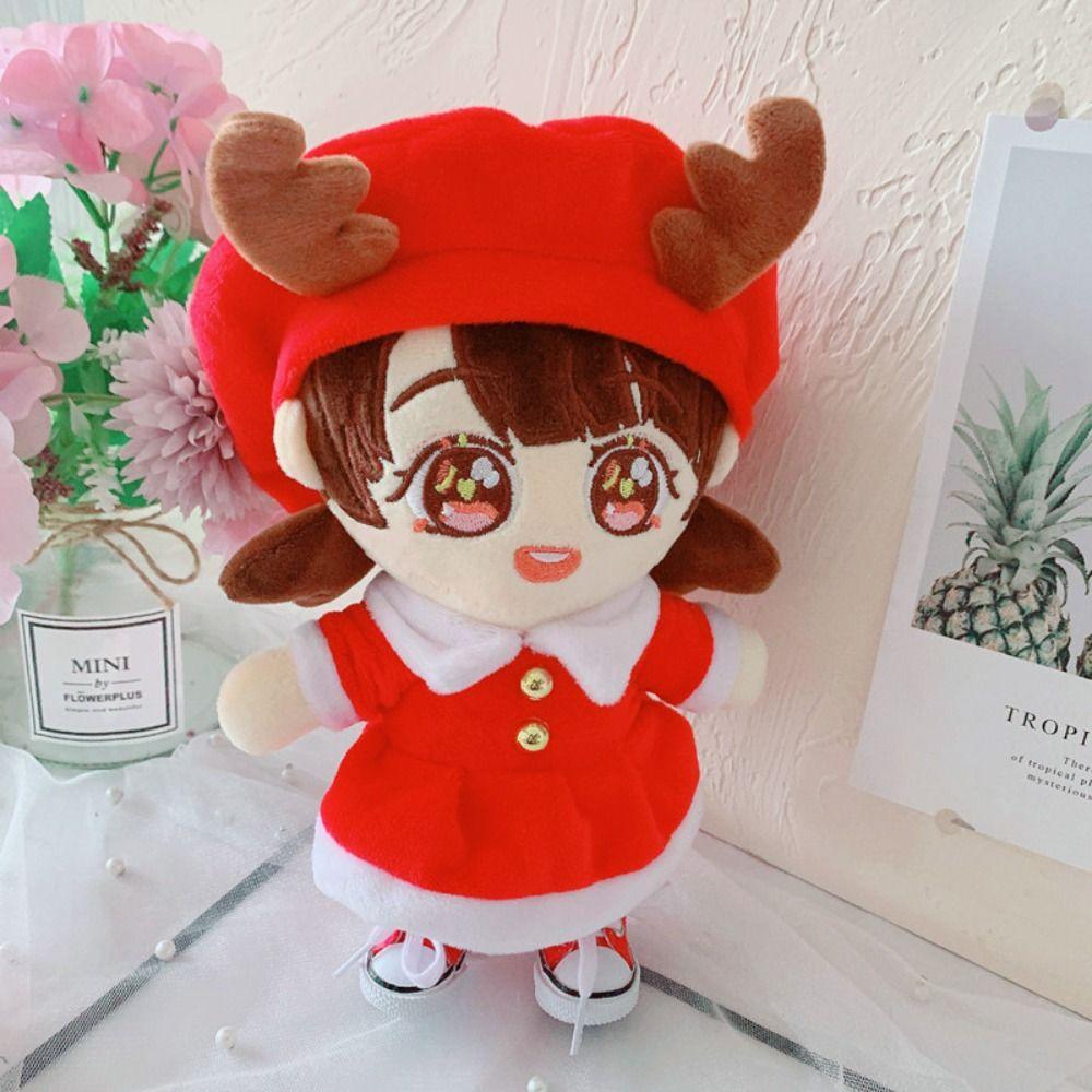 Reindeer Christmas Elk Idol Plush Doll Clothes Elk 20CM Doll Plush Toys Clothing Doll Accessories
