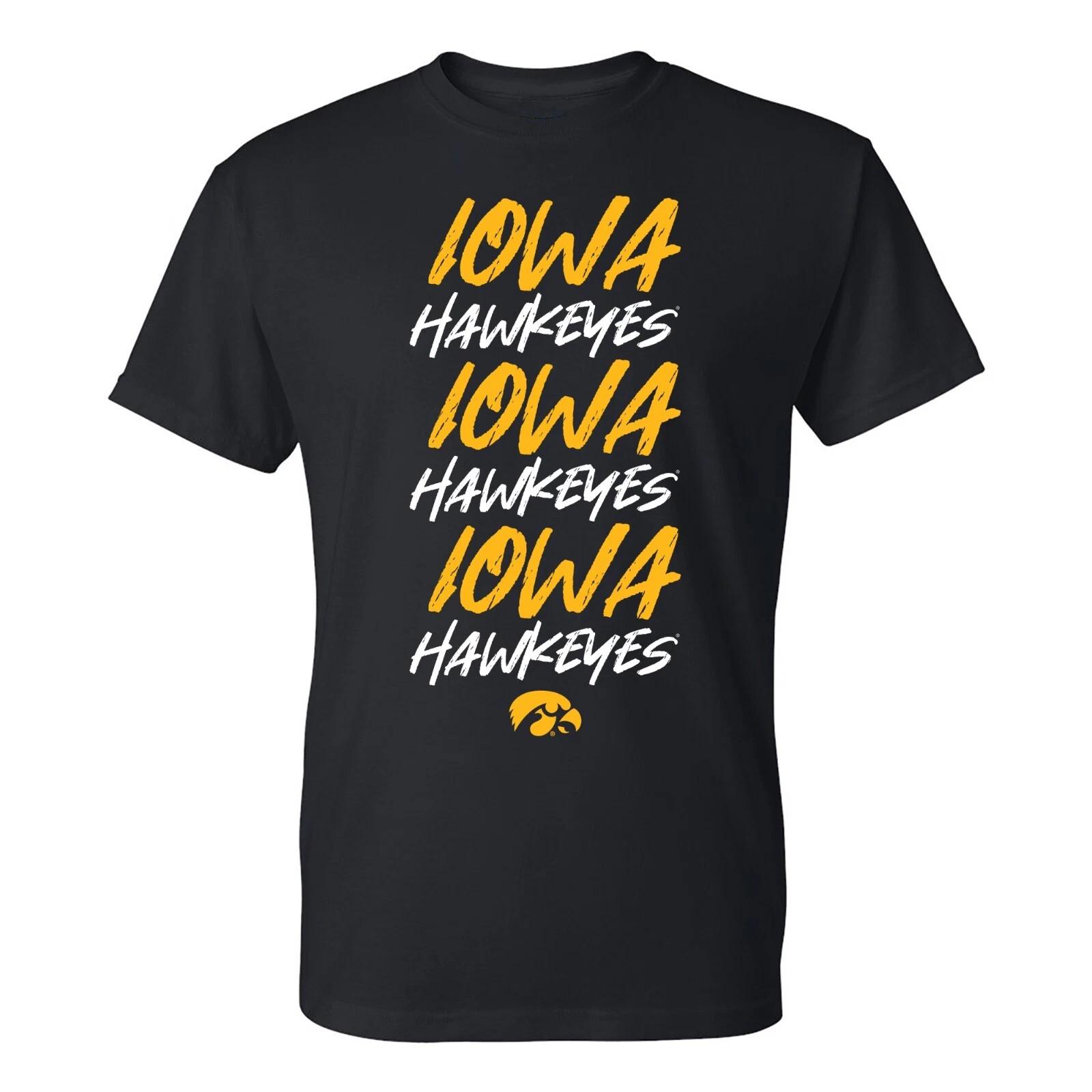 Iowa Hawkeyes Marker Repeat T-Shirt - Black S