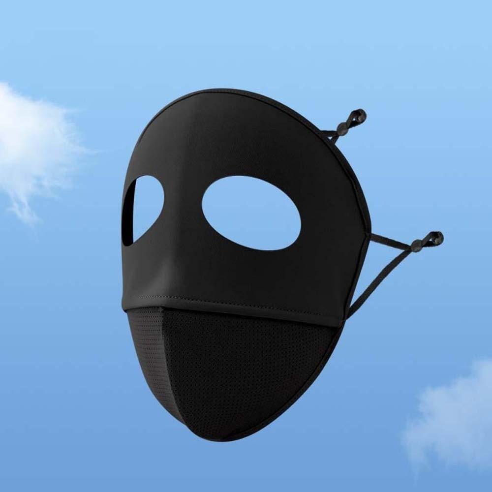Comfortable Polyester Sunscreen Mask Traceless Small Hole UV Protection Mask Cool Breathable Ice Silk Face Clothing Men