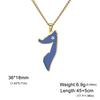 EUEAVAN Stainless Steel African Map Necklace Cameroon Rwanda Congo Berber Somalia Ghana Botswana Tanzania Flag Patriotic Jewelry