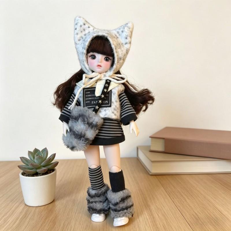 30cm BJD Doll Outfit Set Girls 1/6 Scale Fashion Clothing Accessory Kit Princess Toy Gift Kids Ages 7-14