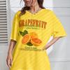 Vintage Grapefruit Grafik T-Shirts Oversized Cottagecore Ästhetik T-Shirt Süße Zitrusfrucht T-Shirt Damen Sommer Retro Mode Oberteile