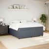 Maison Exclusive - Dark Grey Bed Slat Base and Mattress 180x200cm Velvet