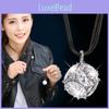 Chic Minimalist Alloy Sweater Necklace With Sophisticated Crystal Pendant For All Occasions