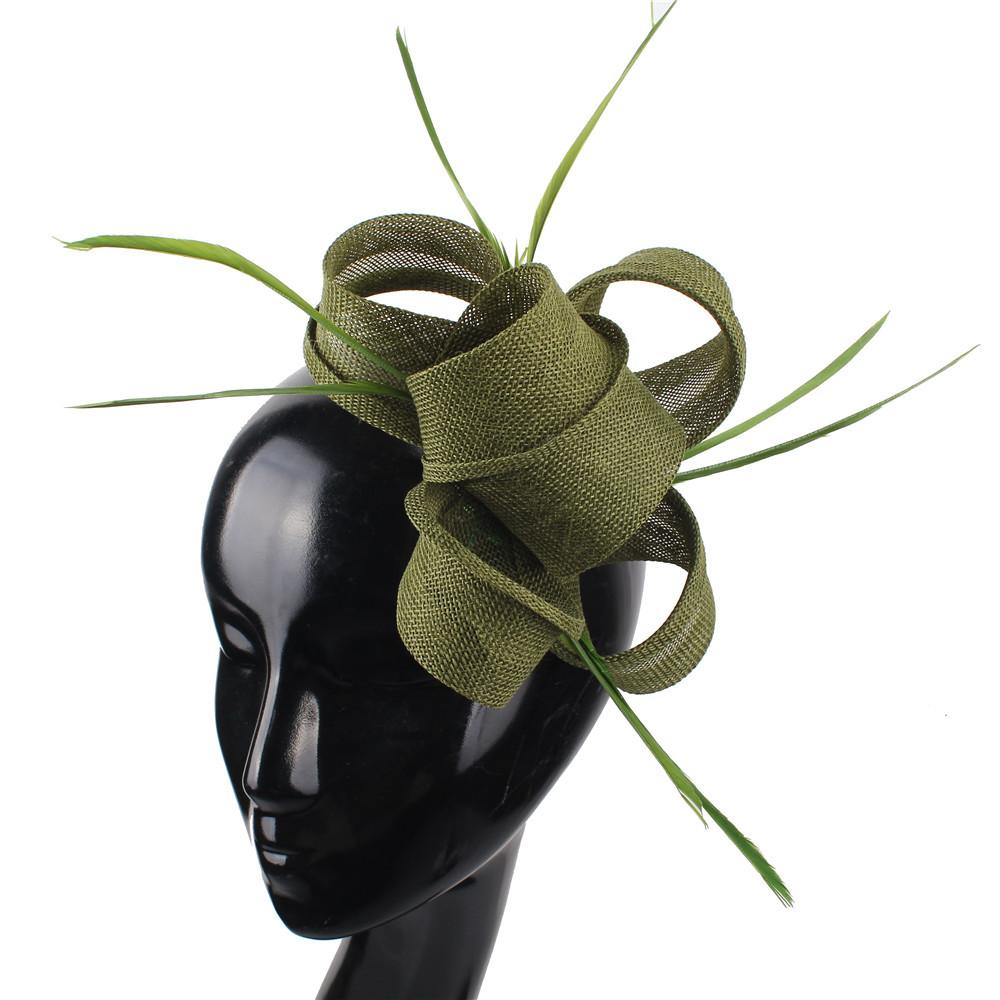 Wassermelonenrot Exquisites Schleifen-Stirnband Imitation Hanfgarn Kopfbedeckung Britische Haaraccessoires Society Ball Empfang