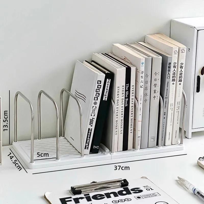 

Desktop Bookshelf Non-Slip Base Modern Minimalist Office Desk Organizer Shelf Study Table Storage Rack 2026 37*14.5*13.5CM